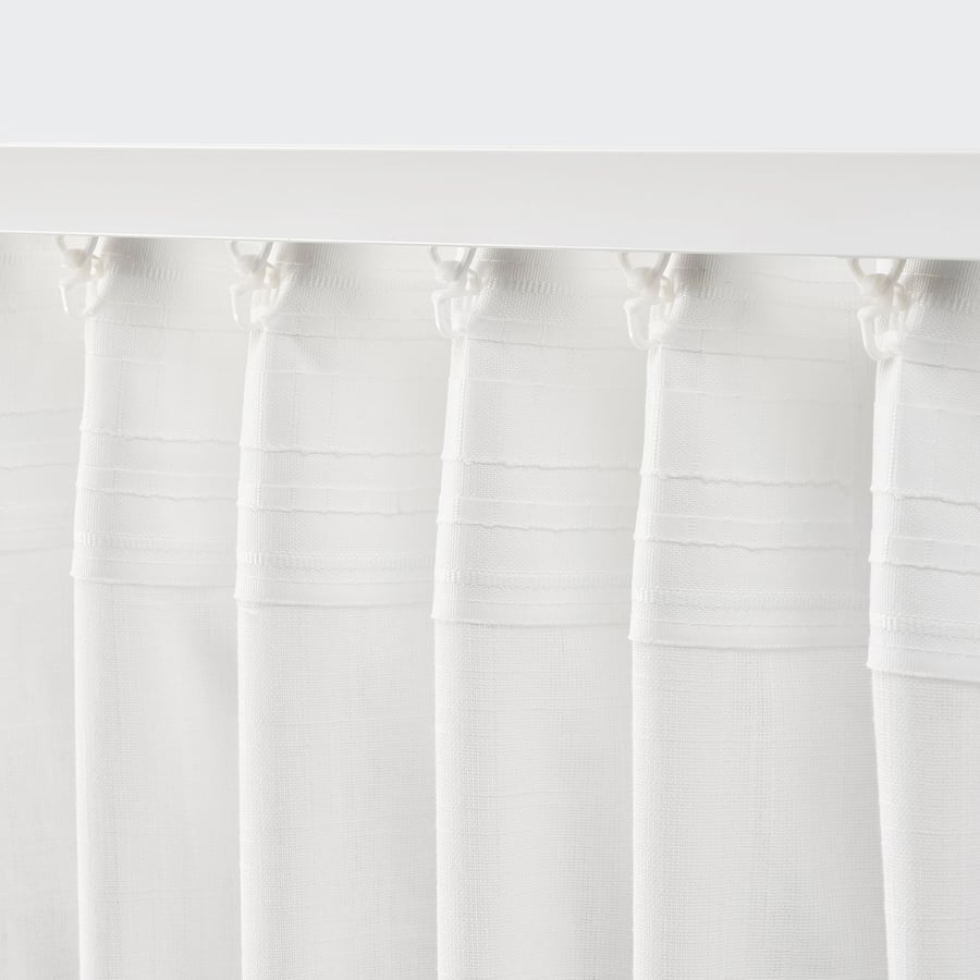 SILVERLÖNN dienas aizkari, 1 pāris,145x300 cm,  baltā krāsā