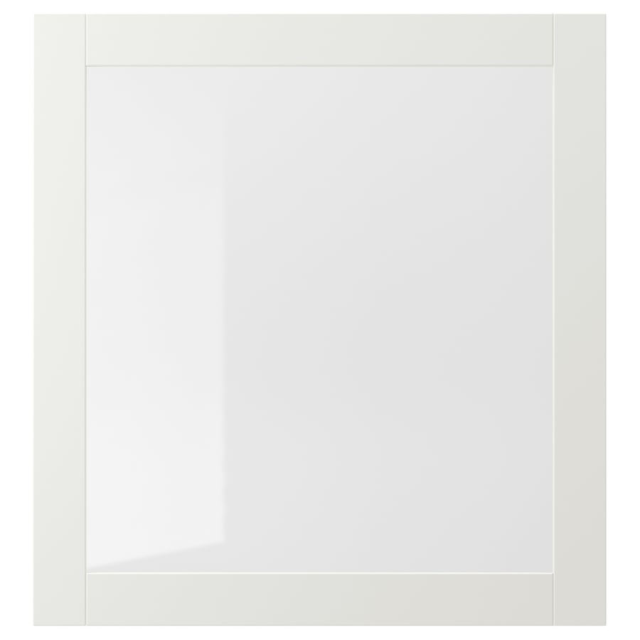 SINDVIK Uks 60x64 cm, valge klaas