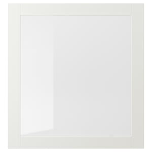 SINDVIK Скляні дверцята - білий/безбарвне скло 60x64 см