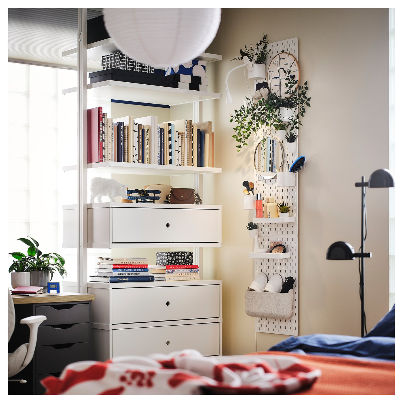 Перфорована панель IKEA SKÅDIS, білий, 36 × 56 см — фото 6