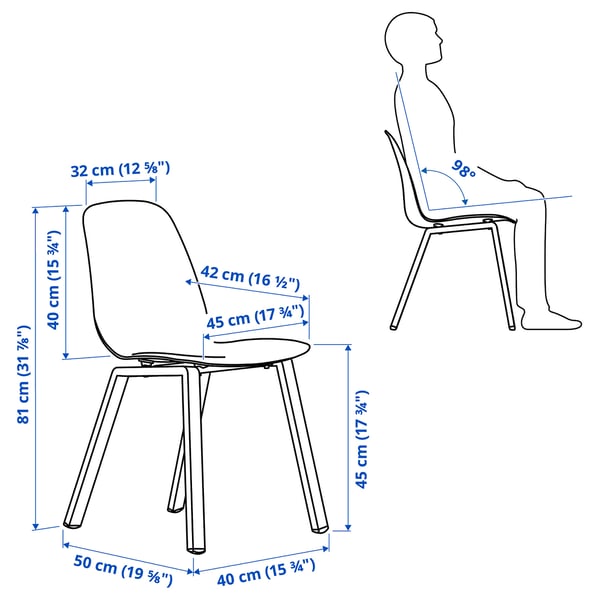 Ilustracja z wymiarami dla produktu: SKÅLSTA.