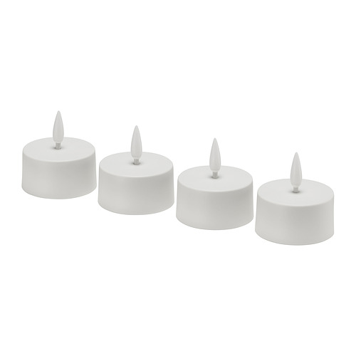 SKATGÅS - tealight LED, biały
