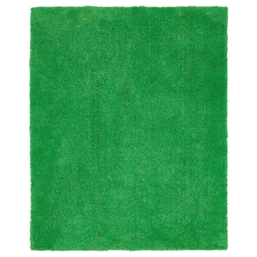 SKOGSDUVA paklājs ar garām plūksnām, zaļā krāsā, 133x160 cm