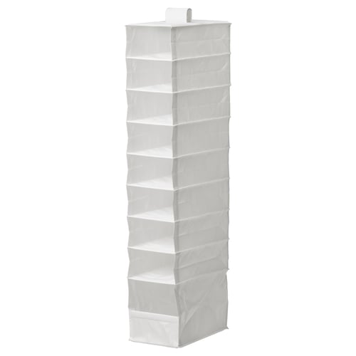 SKUBB Стелаж з 9 перегородками - білий 22x34x120 см