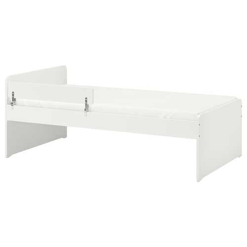 SLÄKT / NATTAPA Каркас ліжка із захисним бортиком+дно - білий 90x200 см