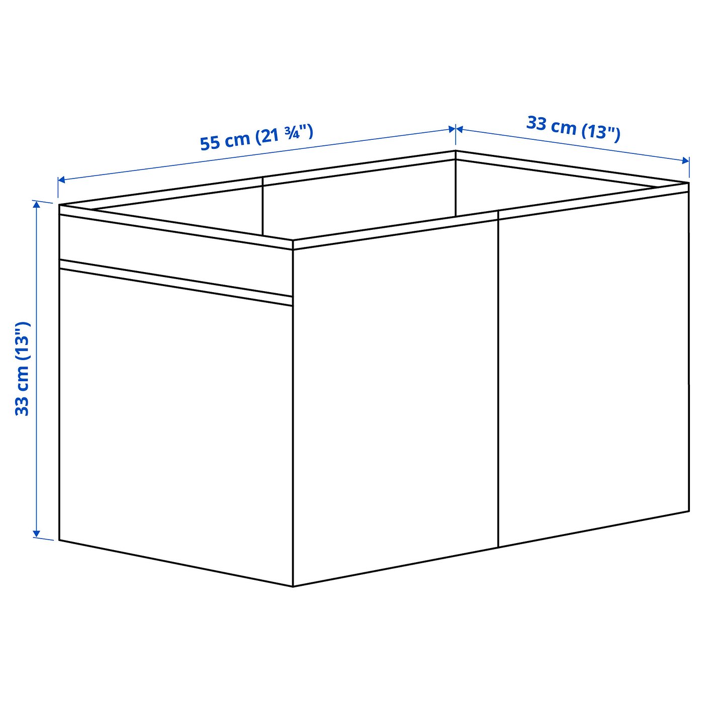 Коробка IKEA SLÄKT, бежевий, 55 × 33 × 33 см — фото 7