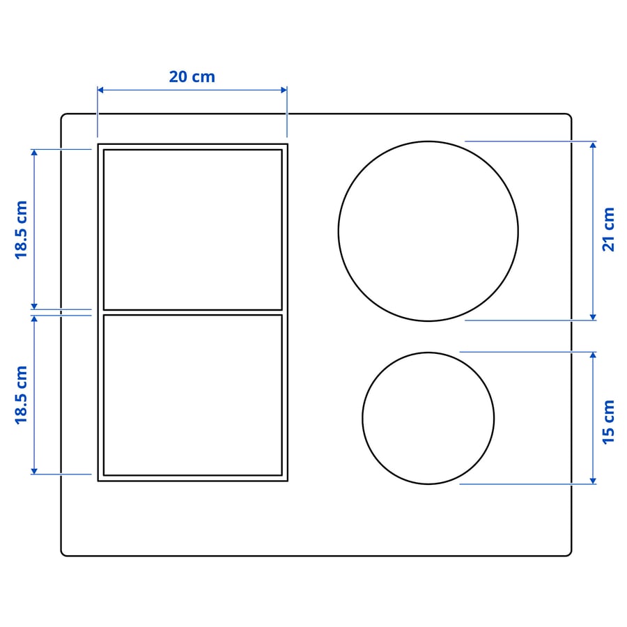 SMAKLIG induktsioonpliit 59x51x5.4 cm IKEA 500 must