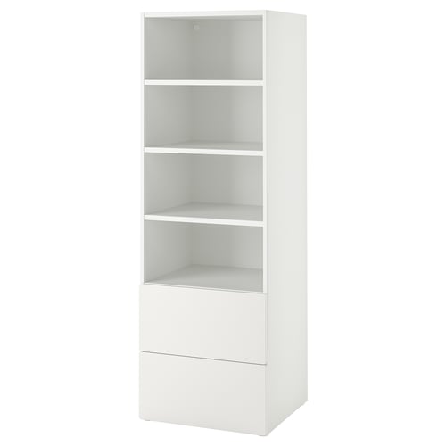 SMÅSTAD / PLATSA Стелаж - білий білий/з 2 шухлядами 60x57x181 см
