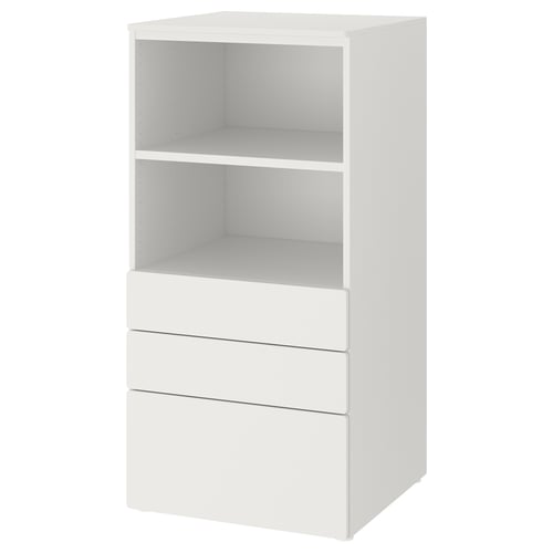 SMÅSTAD / PLATSA Стелаж - білий білий/з 3 шухлядами 60x57x123 см