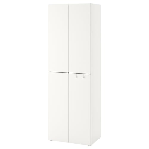 SMÅSTAD / PLATSA Шафа - білий білий/з 2 штангами для одягу 60x57x181 см