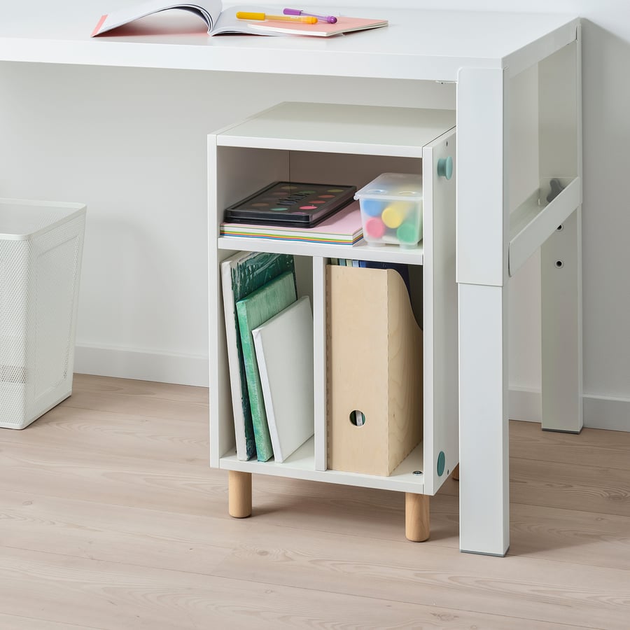 SMUSSLA naktsgaldiņš, plaukts  32 cm baltā krāsā