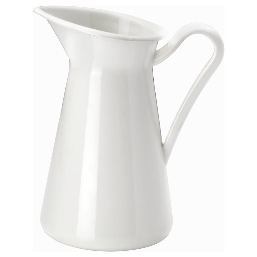SOCKERÄRT vaas, valge, 22 cm
