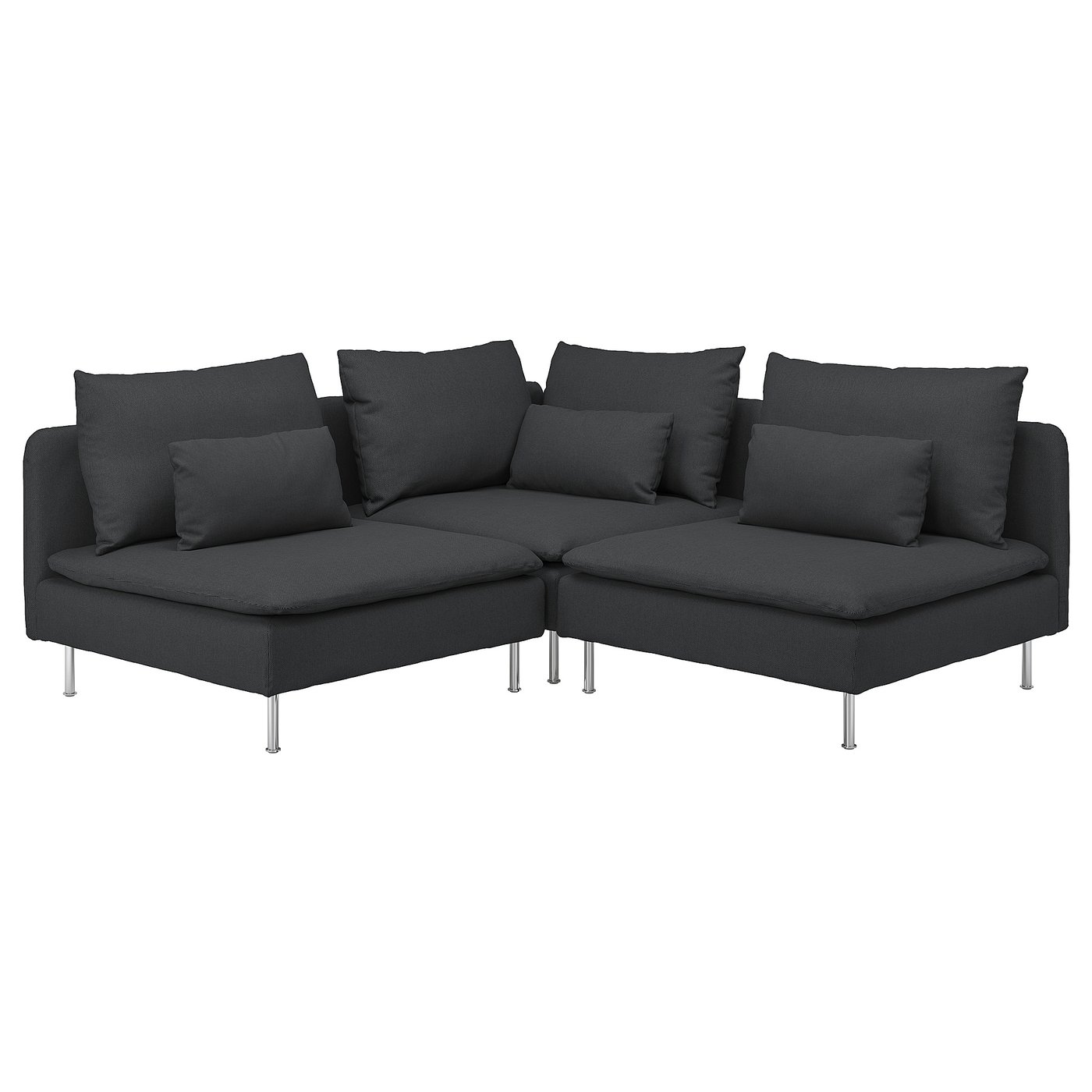 SÖDERHAMN sofa narożna 3-osobowa, Fridtuna ciemnoszary - IKEA