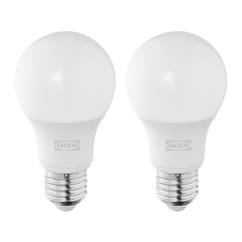 SOLHETTA - Żarówka LED E27 470 lumenów, kula opalowa biel