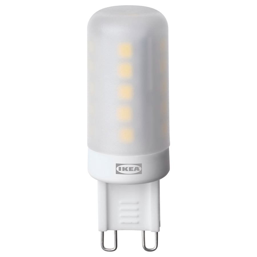 SOLHETTA LED spuldze G9 470 lūmeni, regulējama gaismas intensitāte pienbaltā krāsā