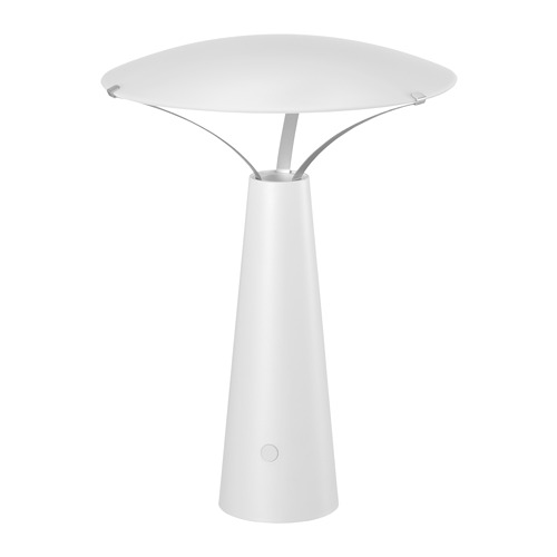 SOLVINDEN - lampa stołowa, 30 cm, na baterie/biały