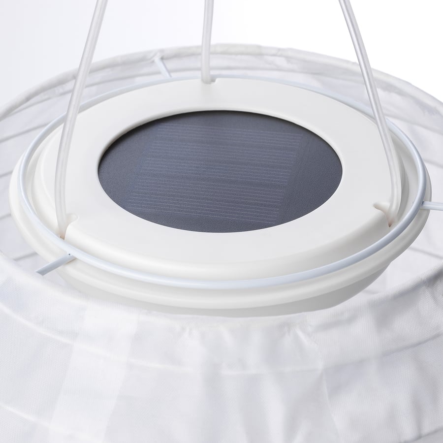 SOLVINDEN iekaramā griestu lampa, ar saules baterijām baltā krāsā, 22 cm