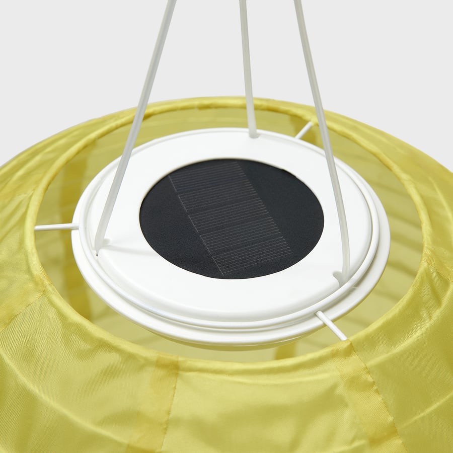 SOLVINDEN LED iekaramā lampa ar saules bater., lietošanai ārā apaļa/dzeltenā krāsā, 30 cm