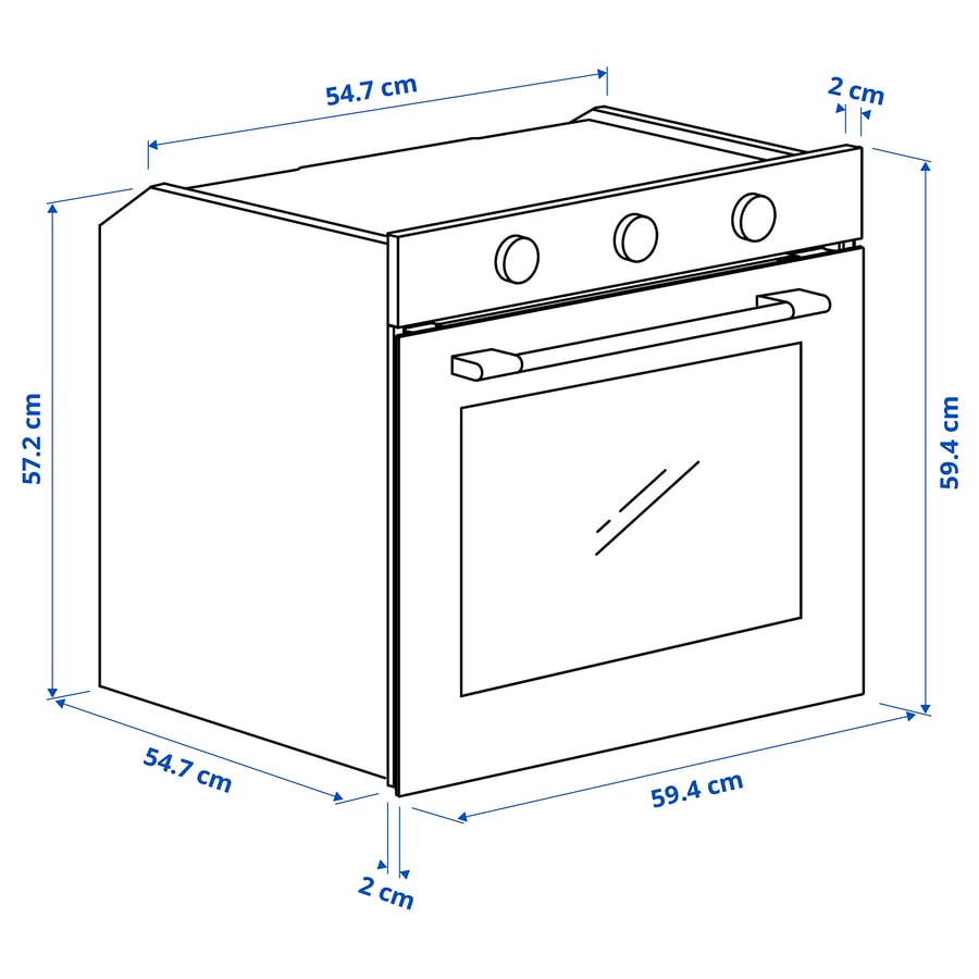 SPJUTBO pöördõhuga ahi, grillfunktsioon must/IKEA 300