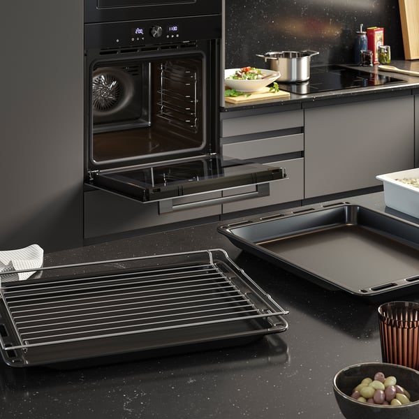 SPJUTBO Piekarnik z termoobiegiem, funkcja grillowania czarny/IKEA 500