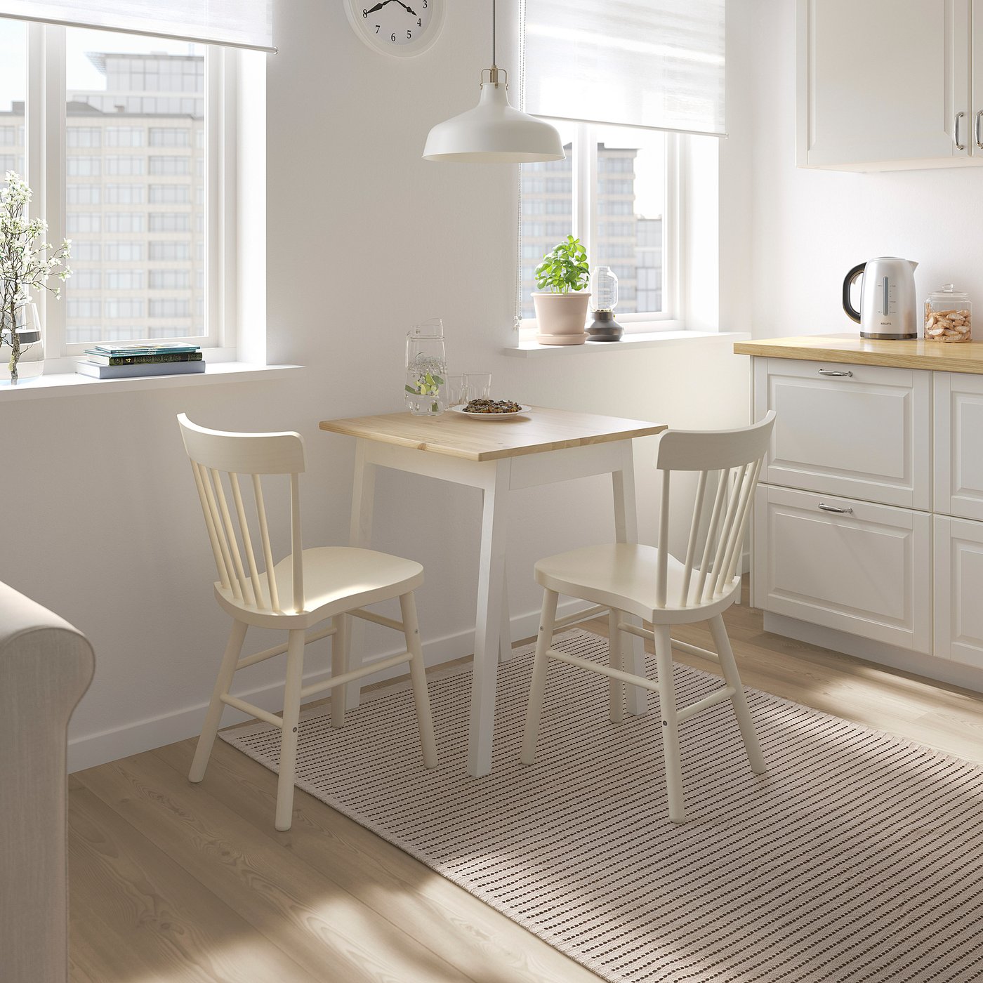 Безворсовий килим IKEA STARREKLINTE, натуральний / чорний, 120 × 180 см — фото 4