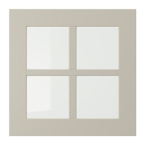 STENSUND - drzwi szklane, 40x40 cm, beżowy