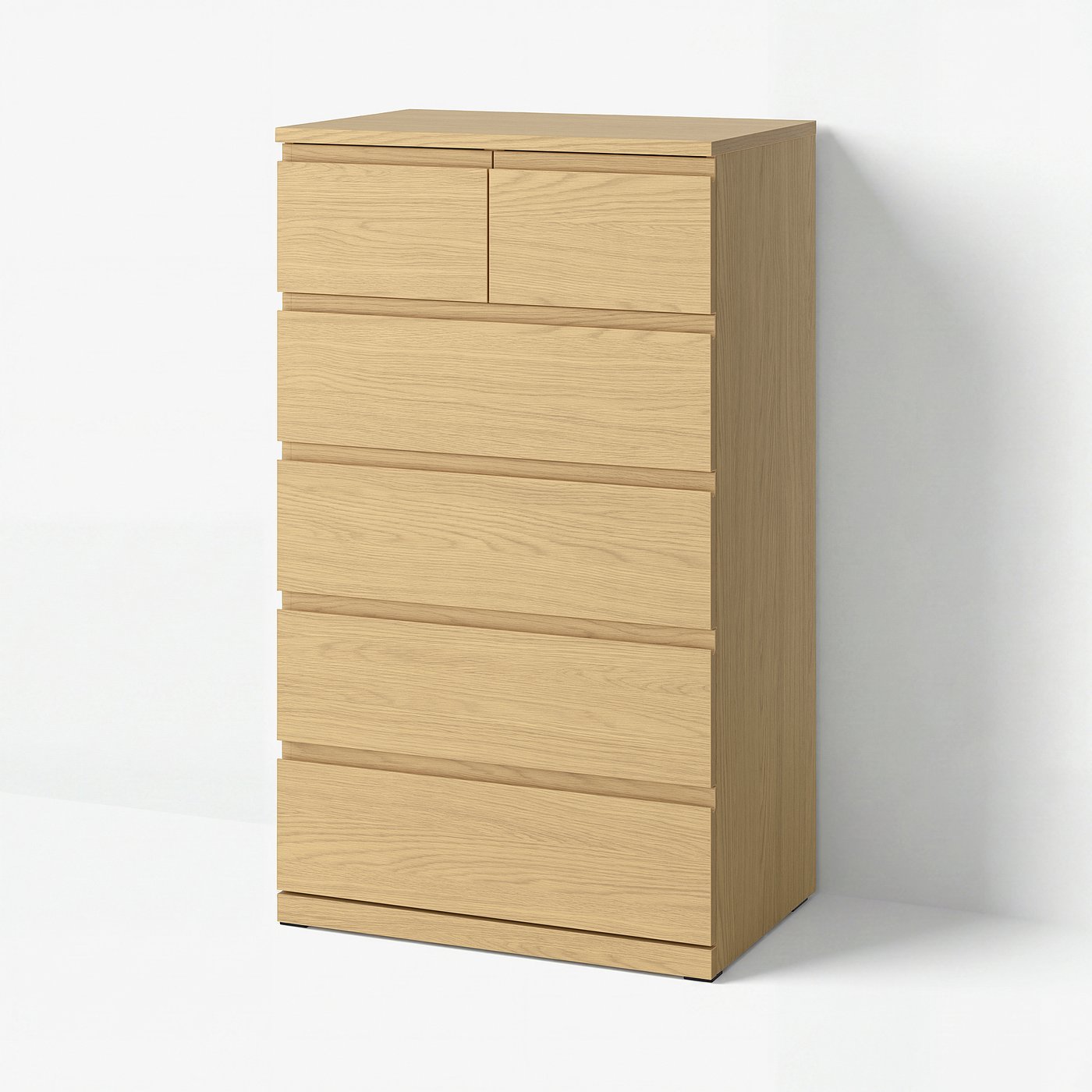 STORKLINTA Komoda, 6 szuflad - imit. dębu 70x50x120 cm