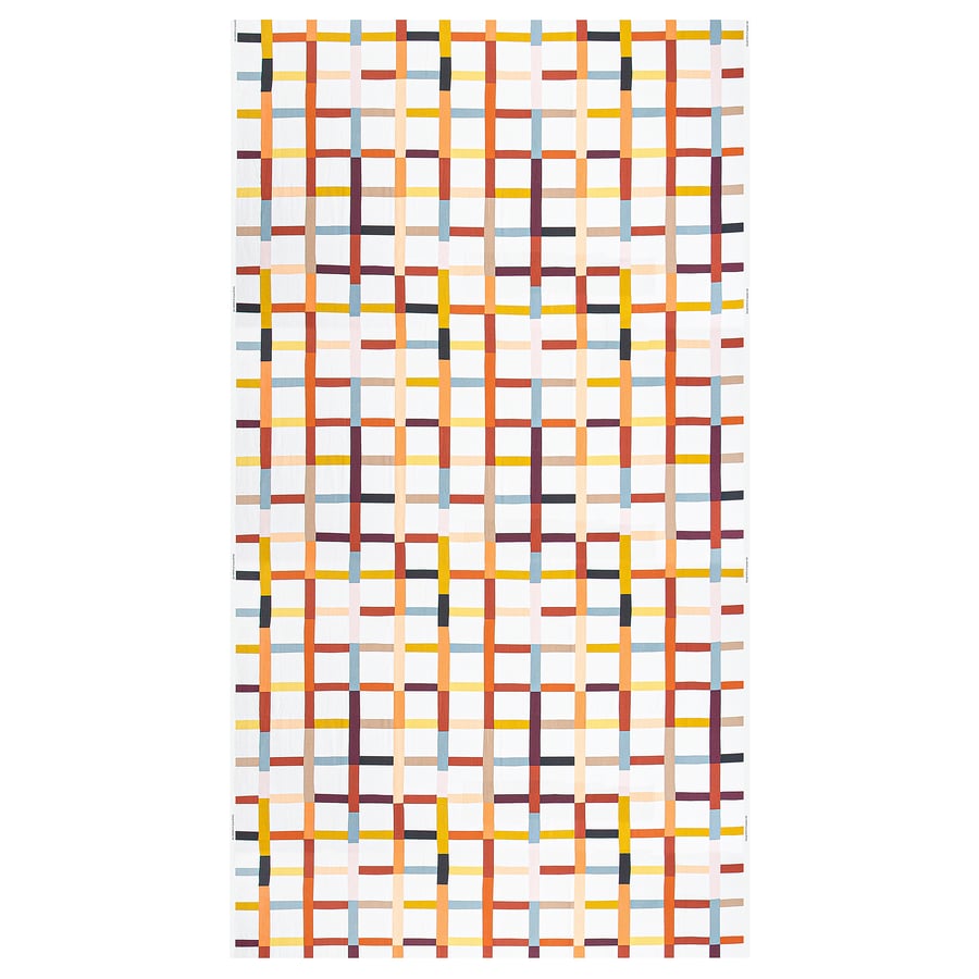 STRANDKÄMPAR griezuma audums, daudzkrāsains čeks, 150x300 cm