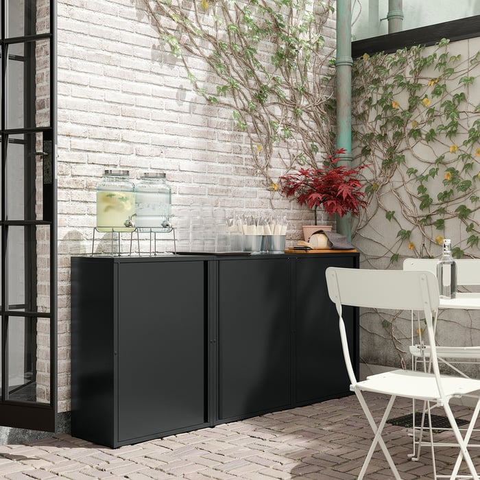 SUNDSÖ Шафка, антрацит для вулиці/для використання в приміщенні, 60x35x86 см, фото 7
