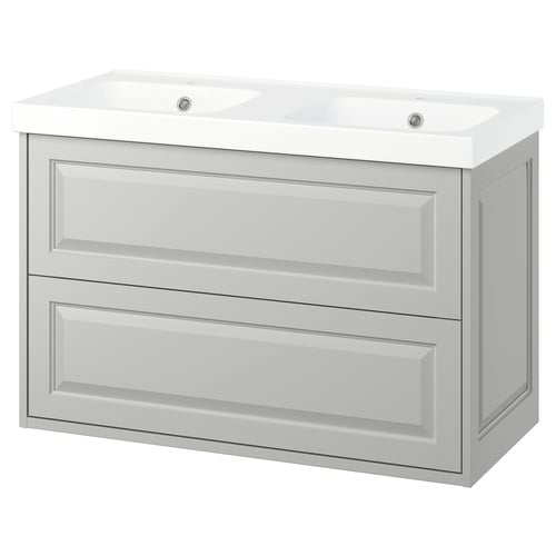 TÄNNFORSEN / ORRSJÖN Умивальник і тумба з шухлядами - світло-сірий 102x49x69 см