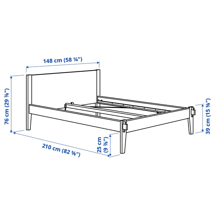 TAXÅSKLINT Каркас ліжка, сосна, 140x200 см, фото 8