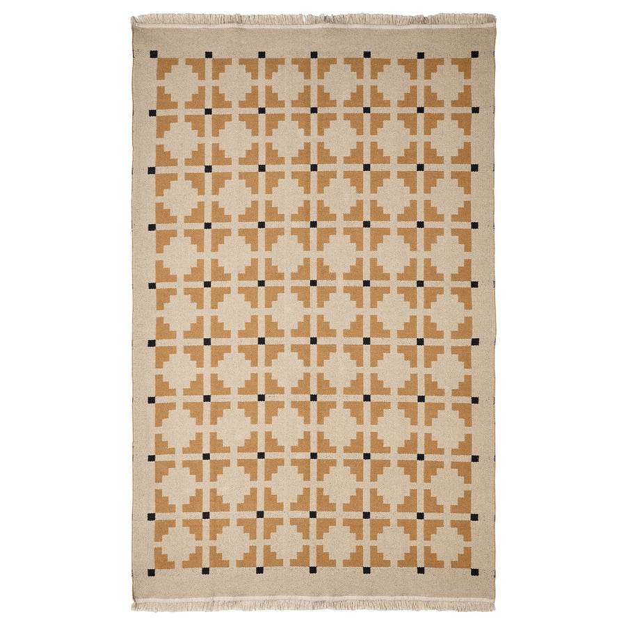 TELEGRAFLINJE gludi austs paklājs, dzeltenā krāsā un smilškrāsā, 170x240 cm