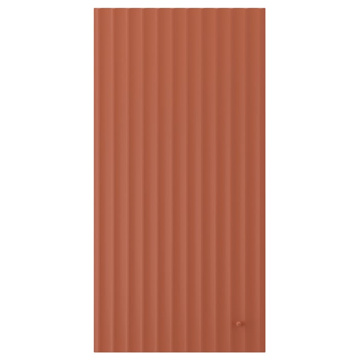 TERRSJÖ Двері, червоно-коричневий хвиляста фактура, 40x80 см