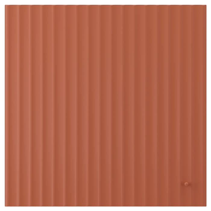 TERRSJÖ Двері, червоно-коричневий хвиляста фактура, 60x60 см