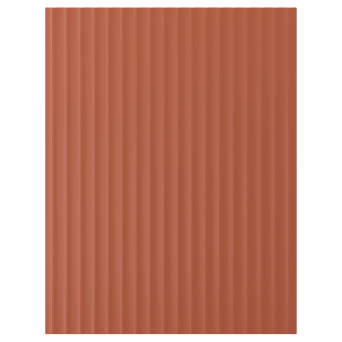 TERRSJÖ Накладна панель, червоно-коричневий хвиляста фактура, 62x80 см