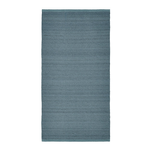 TIDTABELL - dywan tkany na płasko, 80x150 cm, szaroniebieski
