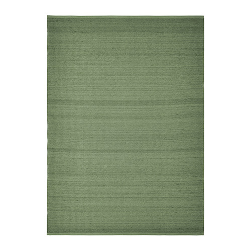 TIDTABELL - dywan tkany na płasko, 133x195 cm, zielony