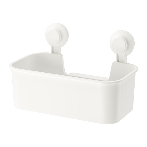 TISKEN - kosz z przyssawkami, biały