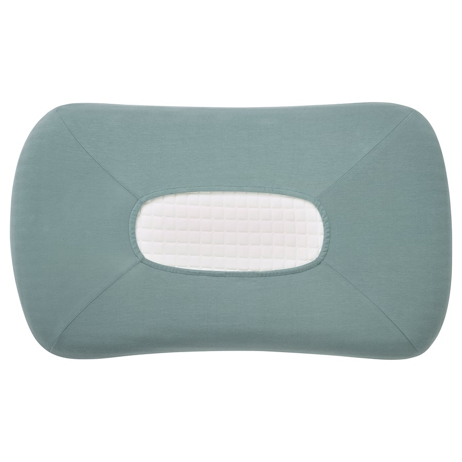 TÖCKENFLY padjapüür ergonoomilisele padjale, rohekashall, 29x43 cm TÖCKENFLY padjapüür ergonoomilisele padjale, rohekashall, 29x43 cm