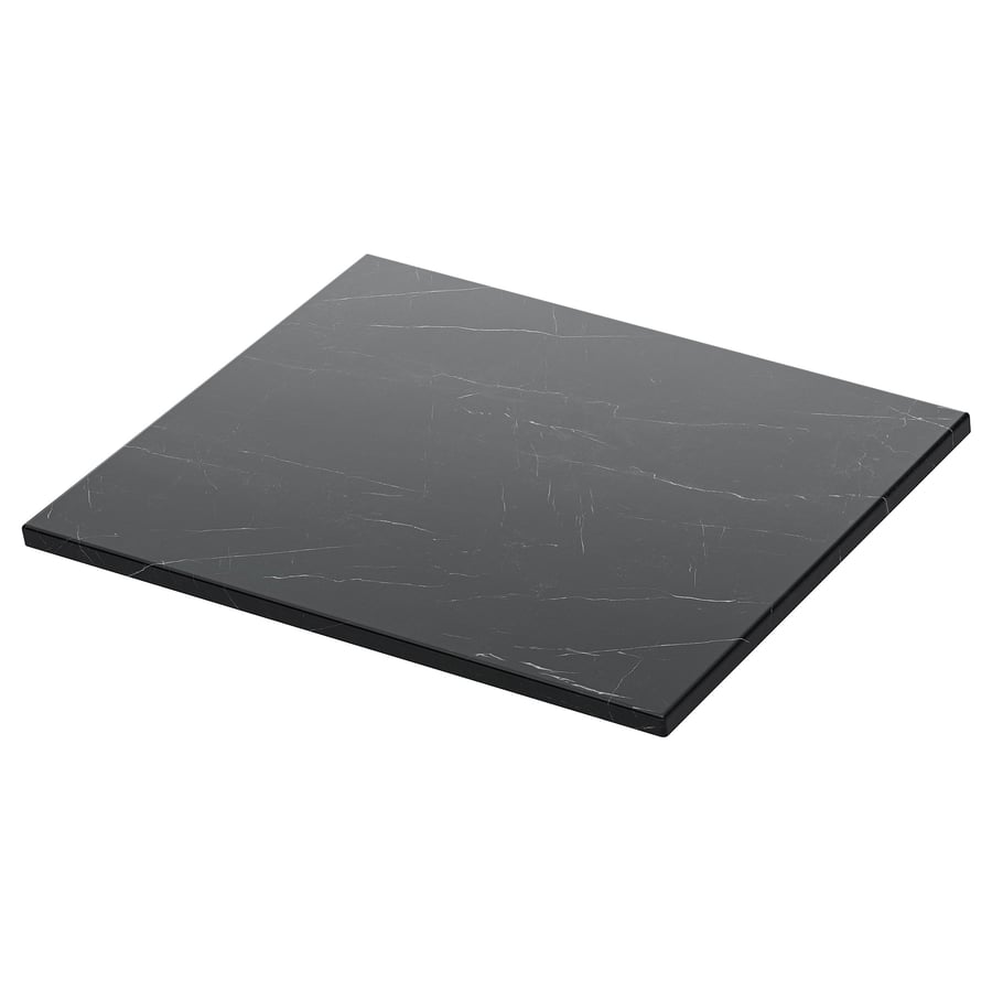 TOLKEN  darba virsma, 62x49 cm, melnā krāsā marmora imitācija/ar pārklājumu  