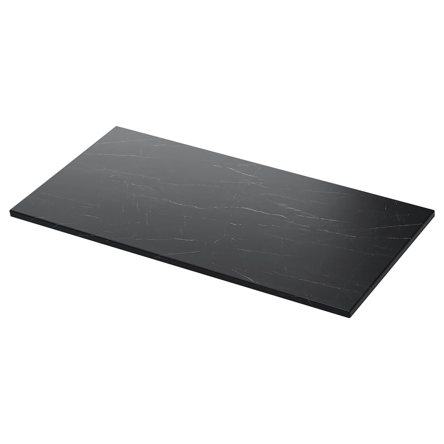 TOLKEN  darba virsma, 102x49 cm, melnā krāsā marmora imitācija 