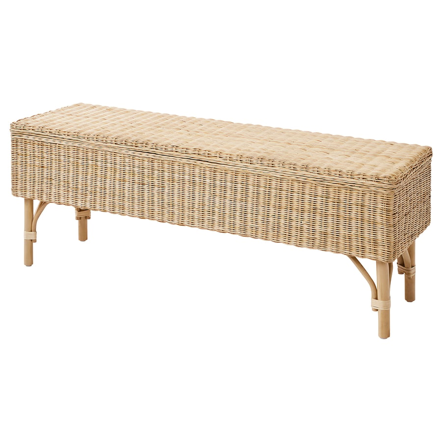TOLKNING sols ar mantu glabātavu, roku darbs rotangpalma, 120 cm