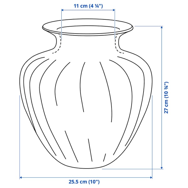 Ilustracja z wymiarami dla produktu: TONSÄTTA.
