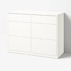 TONSTAD Комод, 6 шухляд - кремовий 120x47x91 см