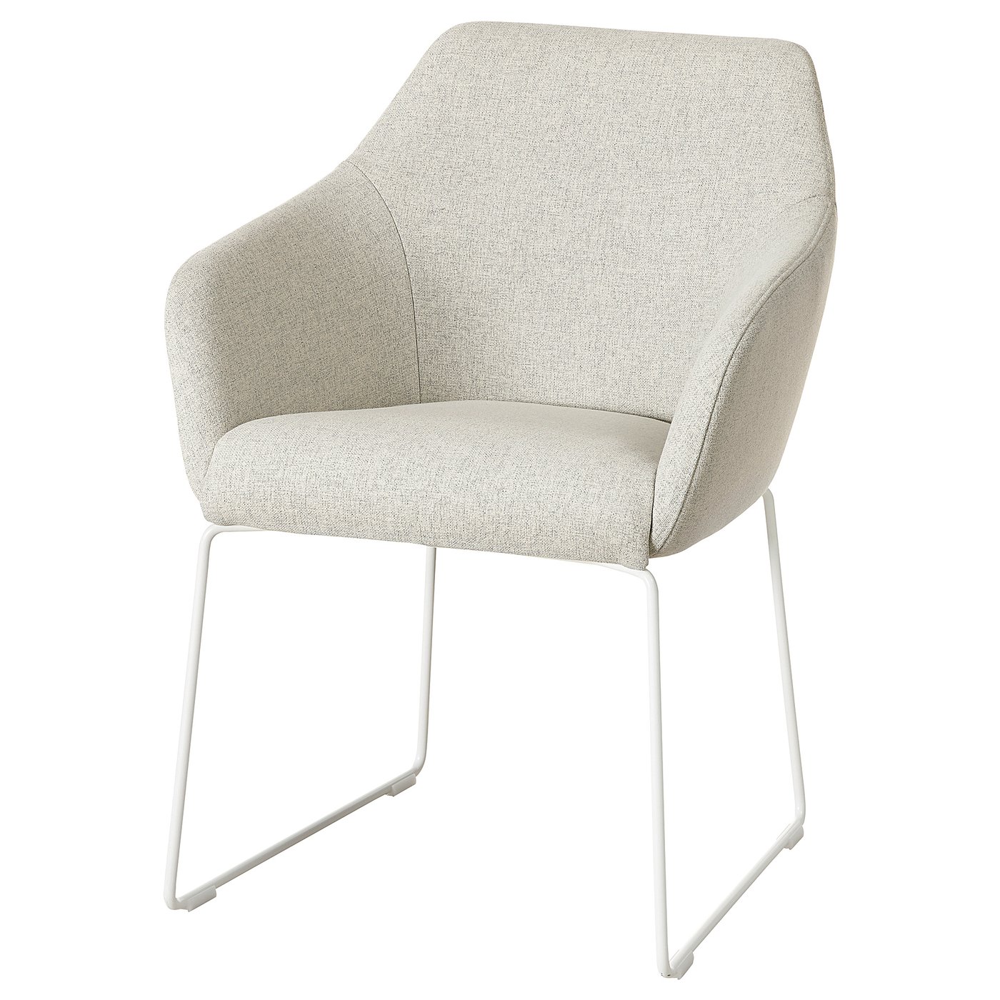 TOSSBERG krzesło, metal biały/Gunnared beżowy - IKEA