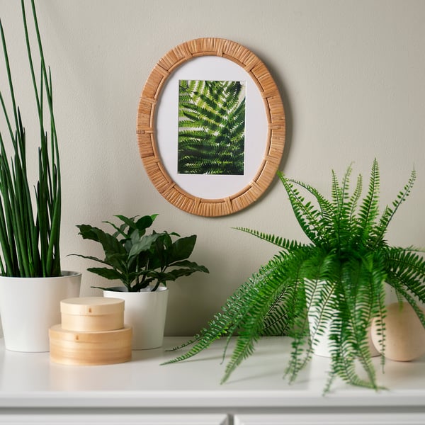 TRIVIALSKOG Ramka, rattan, 13x18 cm