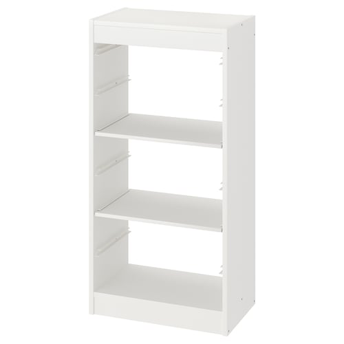 TROFAST Стелаж з полицями - білий 46x30x94 см