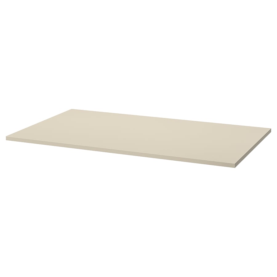 TROTTEN, galda virsma 70x120 cm smilškrāsā