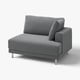 Szara sofa UPPÅKRA, nowoczesny design, wygodne poduszki, metalowe nogi.