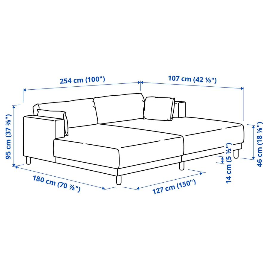 UPPÅKRA Modulaarne diivan, 3-kohaline, toolidega/Samsala tumesinine